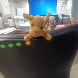 Ty Brown Plush Puppy Clip-On Keychain